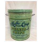 Mello Crisp Potato Chip Tin, 14"T