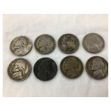 (8) Wartime Nickels-35% Silver