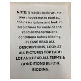 READ ALL BEFORE BIDDING