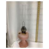 Aladdin Mo. B Pink Glass Kerosene Lamp w/ Aladdin