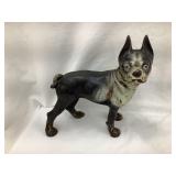 Cast Iron Boston Terrier Doorstop, 9"T, 9"L