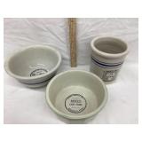 (3) Kingsley, Iowa Adv. Stoneware Items, Incl.