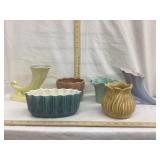 (6)  Red Wing Art Pottery Pieces/ Planters