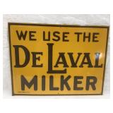 DeLaval Milker Tin Sign, 15 3/4"L, 12"T, Appears