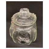 Glass Cigar Humidor w/ Wire Locking Lid, Lid &