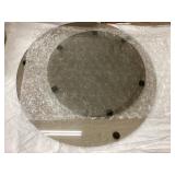 (3) Glass Crock/End Table Top, NO SHIPPING,