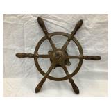 Brass Riverboat Sterling Wheel, 16"Diameter