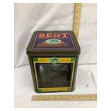 Best Fancy Oranges Tin Store Bin, 7 1/2"W, 9"T, 7