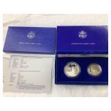 1986 Liberty Coins Set, Silver Dollar & Half