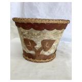 Wood Basket/Flower Pot, 5"T