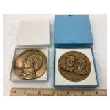 Alaska Purchase & Civil War Brass Medallions