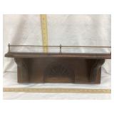 Ornate Wood Clock Shelf, 24" W x 7" T x 6 1/2" D
