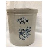 Western Stoneware Co. Plant 1, 2 Gal. Crock, Side