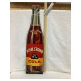 1936 Royal Crown Tin Embossed 'Bottle' Sign, 30'