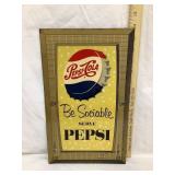 Pepsi Dble. Sided Steel Sign, 14' x 8 1/2', Minor