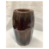 Peoria Pottery Wax Sealer Stoneware Jar, Rim &