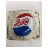Pepsi-Cola Plastic Push Button/Sign, 5"T, 5 1/2"L
