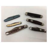 (6) Vintage Well Used Pocket Knives