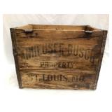 Anheuser-Busch Adv. Wood Shipping Crate, No Lid,