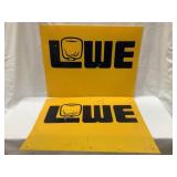 (2) Lowe Adv. Plastic Seed Corn Signs, 18"T, 23"L