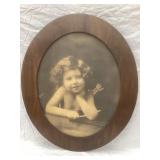 Large Cupid Watching Framed Print, No Glass, 25