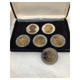 (6) Coin Presidential 'Dble. Eagle' Set-Gold &