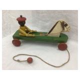 Hustler Toy Black Americana Wood Pull Toy, 11"L