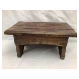 Primitive Wood Foot Stool, 6 1/2"T,  8 1