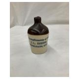 C.L. Beebe, Mondamin Iowa Adv. Stoneware Mini Jug