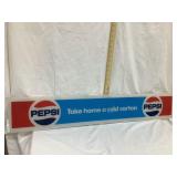 Pepsi Plexiglass Display Sign/Insert, 39 1/4' x 6