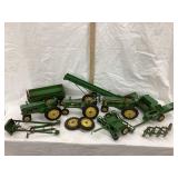 Lot of Early Ertl John Deere Toys Tractors &