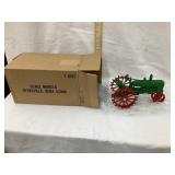 Scale Models 1:16 Toy Tractor, Green w/ Red Rims,
