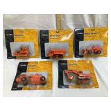 (5) Ertl Orange 1:64 Scale Construction Toy, NIB