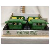 (2) Ertl John Deere Plastic Toy Gator Utility