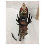 Modern Cast Iron Santa & His Sleigh, (1) Sleigh