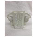 Milk Glass Trojan Horse Cup, 3 3/4'T, Minor Rim
