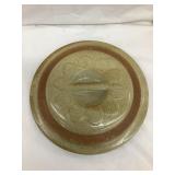 Red Wing Stoneware 2 Gal. Petal Lid, Cracks,