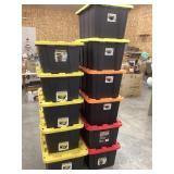 (1) 40 Gal. Plastic Tough Storage Tote w/ Lid &