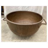 Large Copper Kettle w/ Cast Iron Handles, Total