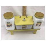 Vintage Milk Glass Salt & Pepper Shakers & Drips