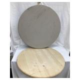 (2) 24" Diameter Wooden "Stacking Crock Tops", 1"