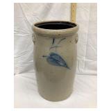 Red Wing Stoneware 4 Gal. Churn w/ Cobalt Leaf