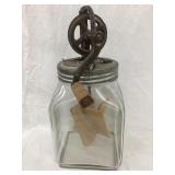 Dazey No. 40 Glass Butter Churn, Jar Rim