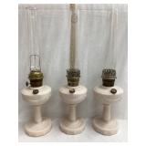 (3) Aladdin Tall Lincoln Drape Model B Kerosene