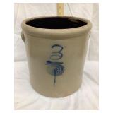 Red Wing Stoneware 3 Gal. Salt Glazed Crock w/