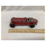 Hubley Toy Race Car w/ Driver, 7'L