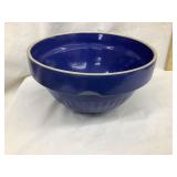 Red Wing Stoneware Ribbed Bowl, Bottom Marked, 9'