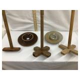 (2) Stoneware Churn Lids, Appears 4 & 2 Gal.