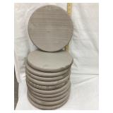 (11) 12" Diameter Wooden "Stacking Crock Tops",