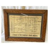 1938 Indianapolis 500 Framed Official Car Numbers